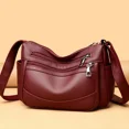 thumbnail image 2 of Bolso de piel sintética suave para mujer, de diseñador, de 4 capas, tipo bandolera, con múltiples bolsillos, de gran capacidad, para mamá, con correa ajustable, 2 of 5