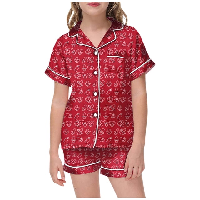 Luvoko Tween Kid DIY Hand Painted Homewear Set Colouring Pajama Sets For And Girl Can Play With And