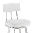 thumbnail image 6 of Benjamin 26" Swivel Counter Stool in Stainless Steel with White Faux Leather, 6 of 6