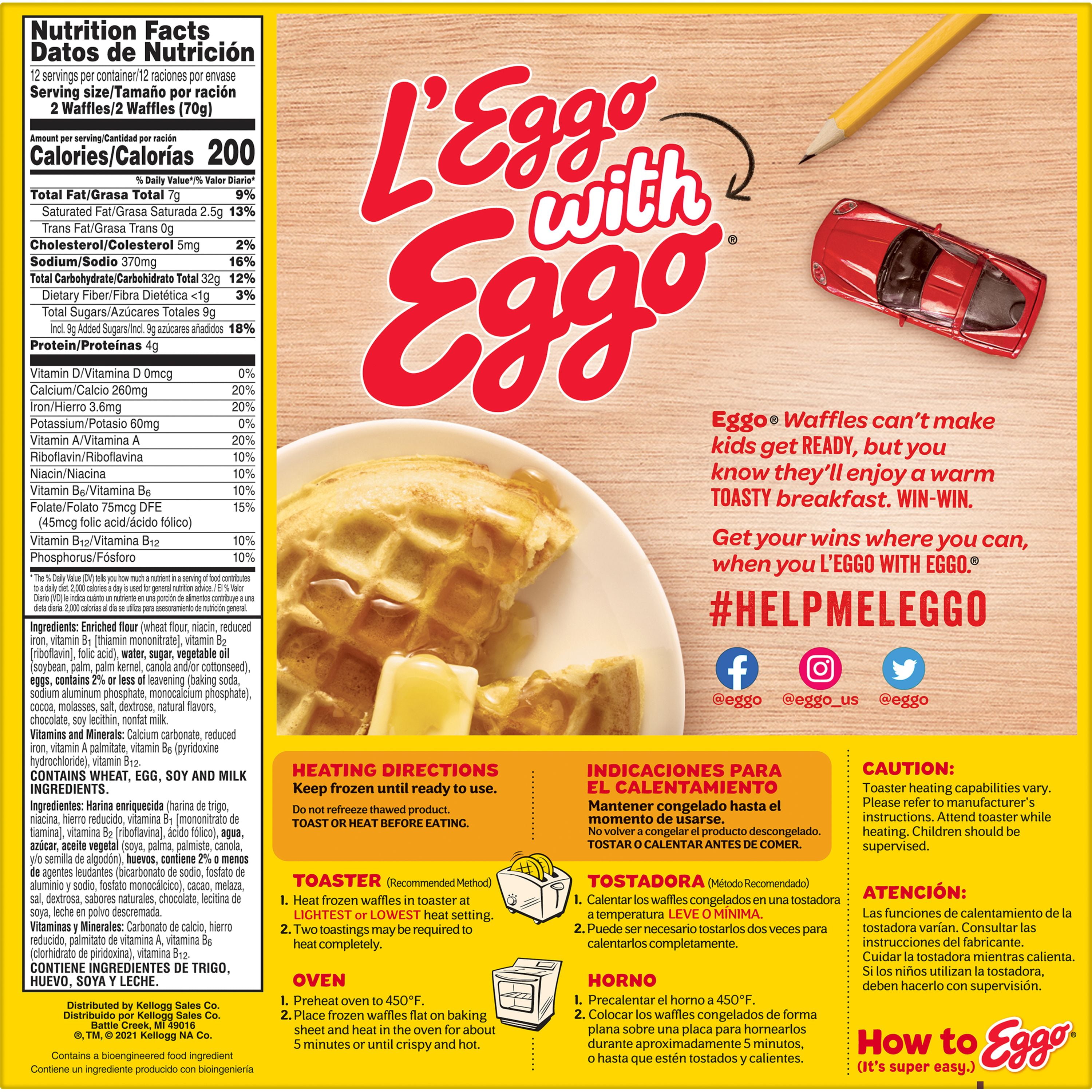 How Many Calories In 2 Eggo Waffles Design Corral