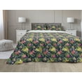 thumbnail image 1 of Luau Comforter & Sham Bedding Set, Blooming Jungle Setting with Watercolor Effect Hawaiian Flowers, 3 pcs Duvet Set Microfiber Filling Quilt, 5 Sizes, Multicolor, by Ambesonne, 1 of 4