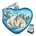 thumbnail image 6 of GDeBrekht 744-021 5.5 in. Polar Bear Love Heart Glass Ornament, 6 of 7