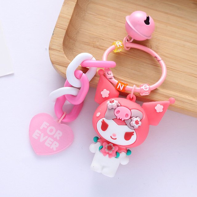 LLavero de Anime Kawaii Hello Kitty para niños, colgante de mochila, Kuromi Cinnamoroll MyMelody pompurin, regalo para niñas lindas YAOSANBAO BAO unisex