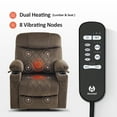 thumbnail image 4 of MCombo Small Triple Motor Power Lift Recliner with Adjustable Headrest for Petite Elderly 4'6"-5'2", Infinte Position, Coffee Fabric, 4 of 9