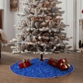 thumbnail image 5 of Salouo Blue Circles Mosaic Christmas Tree Skirt 48" Farmhouse Christmas Decorations Snowman Xmas Tree Skirt Tree Mat for Holiday Party Decor, 5 of 8