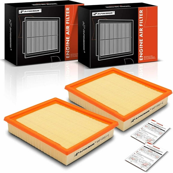 A-Premium 2-PC Engine Air Filter Compatible with Nissan Pathfinder 2021-2023 & Infiniti QX60 2022-2023, 3.5L, Replace# 16546-6TA0A, PA99868