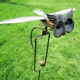 thumbnail image 4 of Jinsinto Wind Spinners Outdoor Metal Wing Flapping Kinetic Metal Owl Yard Stake Rocking Wind Whirly-Gig Owl Wing Spinner,Owl Yard, 4 of 5