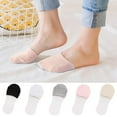 thumbnail image 3 of 5 Pairs Mixed Color Half Length Forefoot Socks Summer Thin Sweat Absorbing, 3 of 7