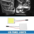thumbnail image 2 of Unique Bargains COB 48SMD DC12V LED Panel Car RV Interior Dome Light with BA9S T10 Festoon Adapters White (Set of 10), 2 of 7