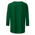 thumbnail image 4 of ZyeKqe 3/4 Sleeve T Shirts for Women Round Neck Summer Tops Solid Color Casual Comfy Tees, 4 of 5