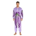 thumbnail image 2 of IAUYY Unisex Adult Onesie Pajamas Ultra-Soft Crystal-Soft Fabric, Halloween Adult Onesie Pajamas Adults,With a Zipper Plus Size Onesie Pajamas, Cabbage, 2 of 7