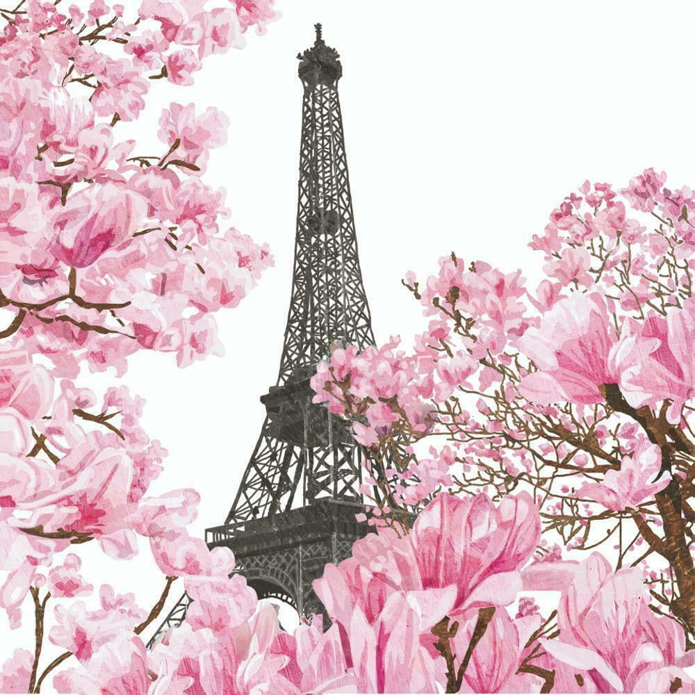 set of 4 DESIGN PAPER NAPKINS COLLECTION for DECOUPAGE City Paris Eiffel fashion 