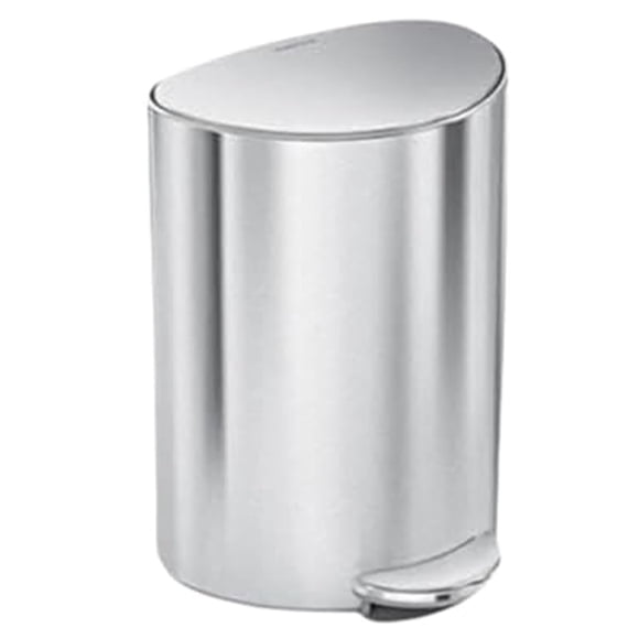Papelera simplehuman 6L Semi-redonda con pedal Acero Cepillado