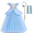thumbnail image 1 of Disfraz de Halloween para niñas, vestido de princesa de Cenicienta, ropa de fiesta de cumpleaños Fivean unisex, 1 of 2