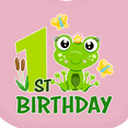 thumbnail image 4 of Inktastic 1st Birthday Princess Frog Girls Baby Bib, 4 of 4
