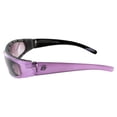 thumbnail image 4 of Birdz Eyewear Chill Women's Padded Motorcycle Sunglasses Purple Frames with Super Dark Lenses, 4 of 8