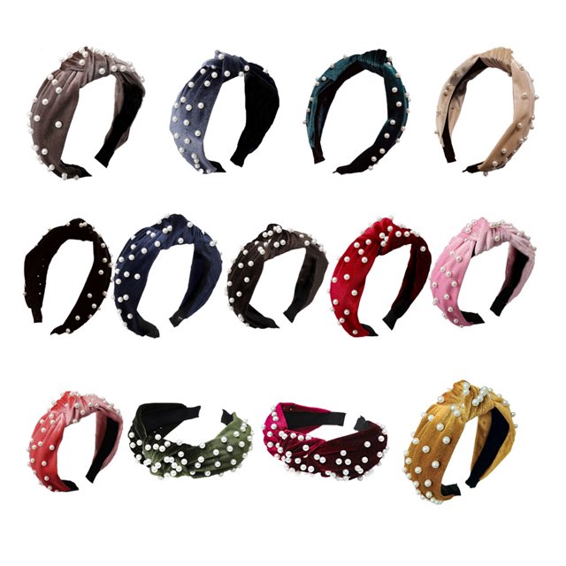 Hairbands Cerceau Style Rétro Style Blanc Perle Bandeau Réglable Coiffure Accessoires Bandeaux pour les Femmes Partie Porter Tous les Jours Beige