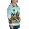 thumbnail image 3 of Disketp Iconic Global Landmarks Youth Hoodie Sweatshirt for Boys Girls Kids Pullover Hooded Classic Casual Essentials Hoodie-Small, 3 of 6