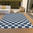 thumbnail image 6 of Addison Rugs Chantille Indoor/Outdoor Transitional Circles Navy Washable Rectangle Rug, 9' x 12', 6 of 6