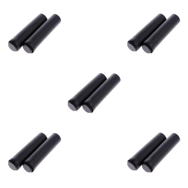 ZLight 1 Pair Bicycle Handlebar Grips Mountain Bike 20-21mm Handle Bar Cover Non-slip Reusable Riding Locking Palm Grip Black 5Set
