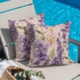 thumbnail image 5 of Spring Flowers Throw Pillow Cover Lavender Leaf Cotton Linen Cushion Cover Throw Pillow Case with Invisible Zipper for Couch Sofa Bed Chair Car 24x24 Inch, 5 of 14
