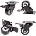 thumbnail image 1 of 4 ruedas giratorias con freno Ruedas giratorias de goma de 50 mm para muebles con capacidad de 400 kg, negro, 1 of 5
