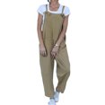 thumbnail image 2 of Mono De Carga Para Mujer Pantalones largos holgados Causal Sling Jumpsuit Oversize Holidays Vacation (Khaki M) Cgtredaw Para estrenar, 2 of 6