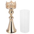 thumbnail image 1 of Candelabro de cristal de hierro forjado de estilo europeo, adorno, decoración de boda, GoldL, 1 of 14