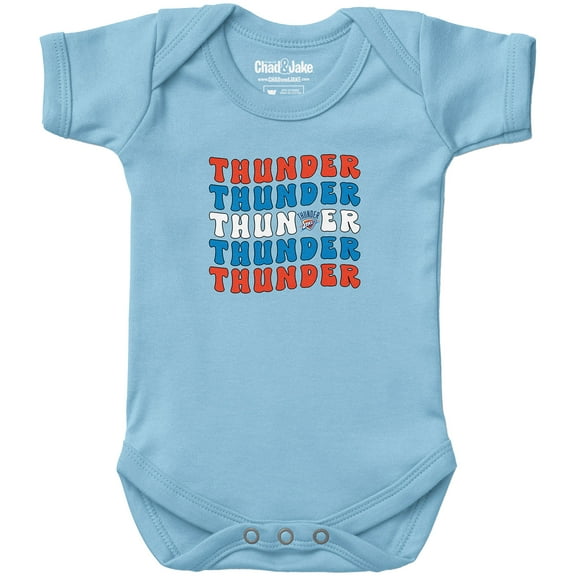 Newborn & Infant Chad & Jake  Light Blue Oklahoma City Thunder Groovy Bodysuit
