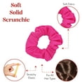 thumbnail image 4 of Motique Accessories Set of 2 Solid Hair Scrunchies for Adult Women (Hot Pink), 4 of 6