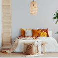 thumbnail image 4 of FOREVER BAMBOO Indonesian Hand-Woven Natural Rattan Chandelier Pendant Light Fixture Zig-Zag Shape for Kitchen Island, Living Room, Dining Room, 18 in H x 12 in W, 4 of 10