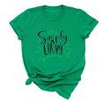 thumbnail image 1 of QIPOPIQ T-Shirts à Manches Courtes pour Femmes à Col Rond T-Shirts de la Saint-Patrick Hauts Shamrock T-Shirt Vert Chemise Chemise T-Shirts de la Saint-Patrick Tee T-Shirt T-Shirts Imprimés de Fête T-Shirts Graphiques Aubaines, 1 of 4