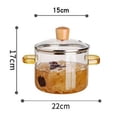thumbnail image 5 of High Borosilicate Glass Simmer Pot Dust-proof Ergonomic with Handle Design for Use on Open Flames and Gas Stovetops - Yellow, 5 of 5