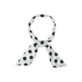 thumbnail image 3 of INSPIRE CHIC Skinny Silky Scarf Polka Dots Waistband Long Narrow Neckscarf Bag Handle Accessory White Big Dot S, 3 of 6