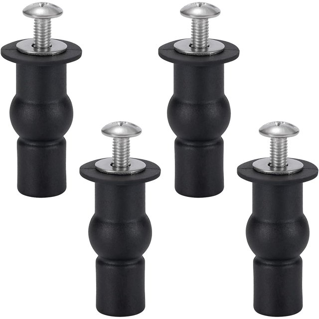 Fijación De Asiento De Inodoro Bisagra De Asiento De Inodoro Tornillos De Asiento De Inodoro Para Asientos De Inodoro Generales 4 Piezas Negro