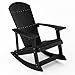 thumbnail image 3 of YEFU Outdoor Rocking Chair,Adirondack Rocking Chair,Patio Rocker Chair with Wide Back,Oversized Rocker Chair Look Like Real Wood, for Lawn, Porch, Backyard, Indoor and Garden(Black), 3 of 4