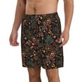 thumbnail image 2 of Susaid Floral Print Men's Swim Trunks Hawaiian Bathing Mesh Lining Suit Swimsuits Beach Shorts with Pockets-X-Large, 2 of 6