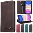 thumbnail image 2 of Luxury RFID Blocking Protect Leather Flip Case For iPhone 15 14 13 12 11 Pro XS Max XR X 8 7 6 Plus SE 2022 Wallet Phone Cover, 2 of 5