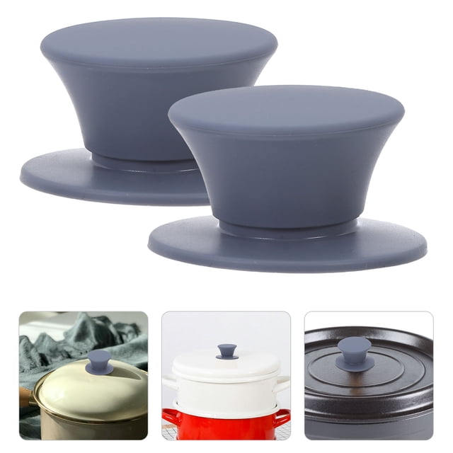 HAMPPLIES 2Ud Pomo De Para Olla En Silicona Compatible Con Varias Sartenes Y Ollas