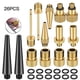 thumbnail image 5 of Wosthever 26 Pieces Valves Adapter Copper Mountain Combinations Tool Pump Parts Adapters Cycling Bike Use Inflator Type1, 5 of 6
