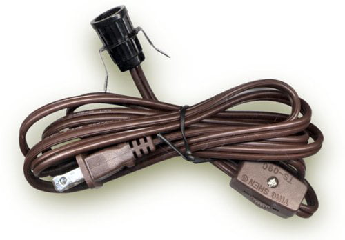 9 feet Brown Royal Designs Lamp Cord with High/Low Rotary Switch and Molded Plug Inc. CO-3001-BR-9-1 SPT-2 