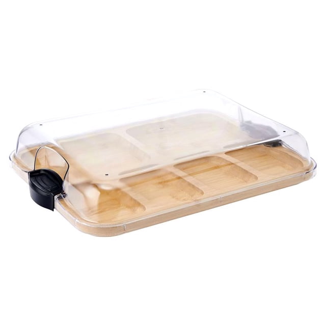 Tabla de cortar y bandeja para servir Lifetime Brands Bamboo, 14 x 11 pulgadas