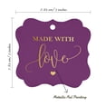 thumbnail image 7 of Inkdotpot Pack Of 100 Made With Love Wedding Paper Tags DIY Craft Bracket Shape Real Gold Foil Hang Tags, 7 of 7