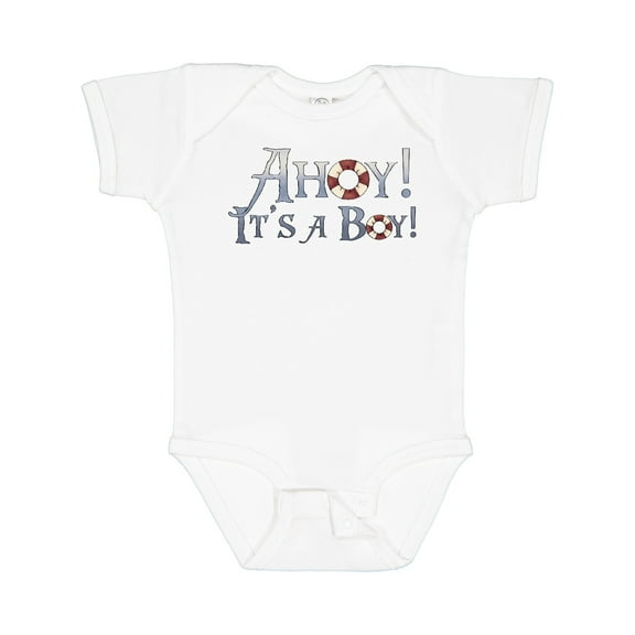 Inktastic Ahoy It's a Boy Boys Baby Bodysuit