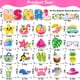 thumbnail image 5 of 57 Uds. Recortes de verano, tablón de anuncios con tema hawaiano de playa, decoración, recortes de papel de frutas tropicales con 100 Uds. De punto de pegamento, 5 of 5
