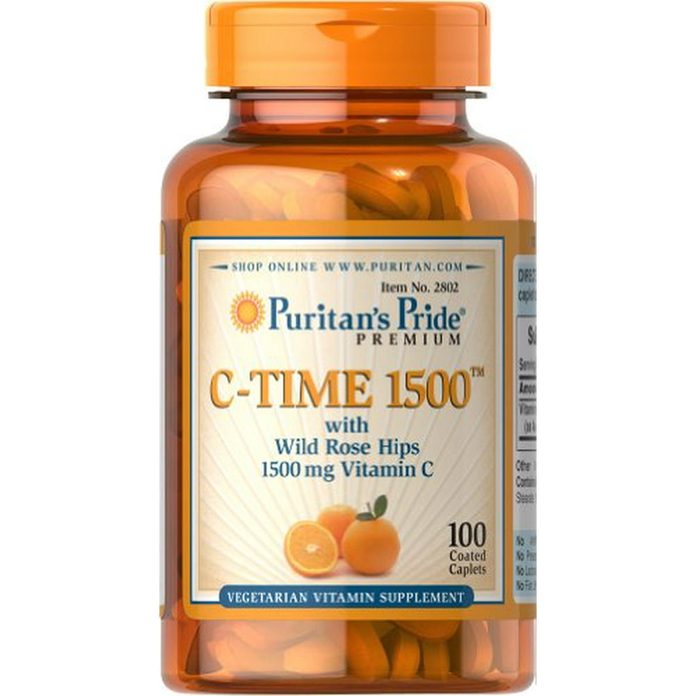 Puritan's Pride Vitamin C1500 mg with Rose Hips Timed Release100