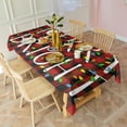 thumbnail image 3 of Merry Christmas Red Plaid Grid Tablecloth,Wipeable Polyester Table Cover for Rectangle Tables,Foldable Tablecloth Thick Tablecloths for Spring Easter Picnic Kitchen, 3 of 6