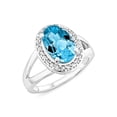 thumbnail image 2 of 4.74 ct. Blue Topaz and White Topaz Sterling Silver Ring, 2 of 4