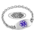 thumbnail image 1 of MedicEngraved Stainless Steel Custom Medical Alert Bracelet - 5mm Oval Link, 1 of 8