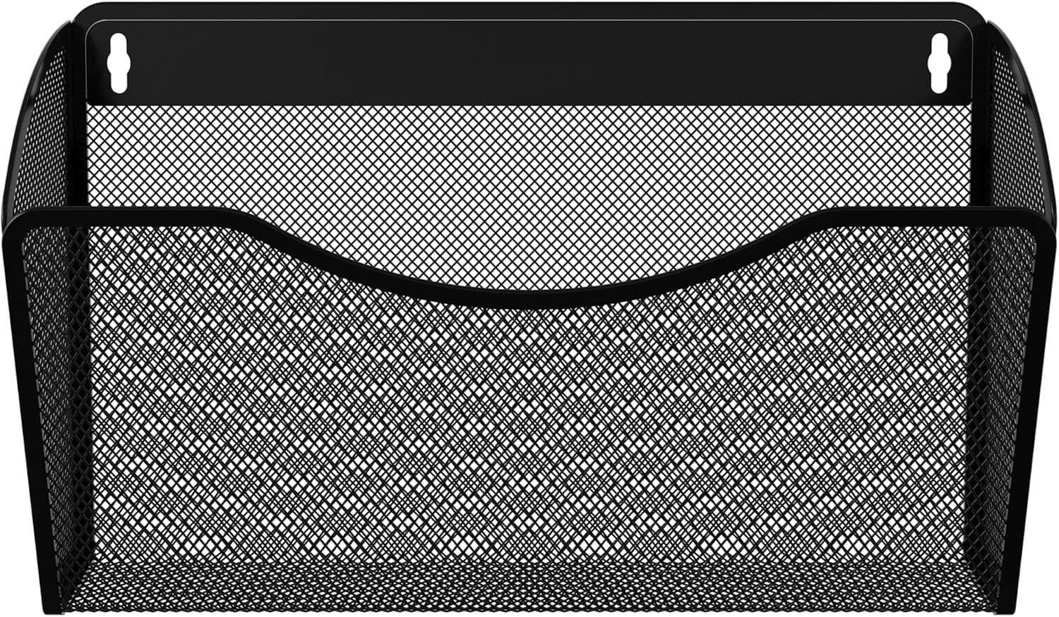 Wall File Organizer, Metal Mesh Hanging File Folder Holder for Letter/A4 Size Folders, Vertical Wall Mount Mail Sorter for Office Paperwork, Classroom, Silver